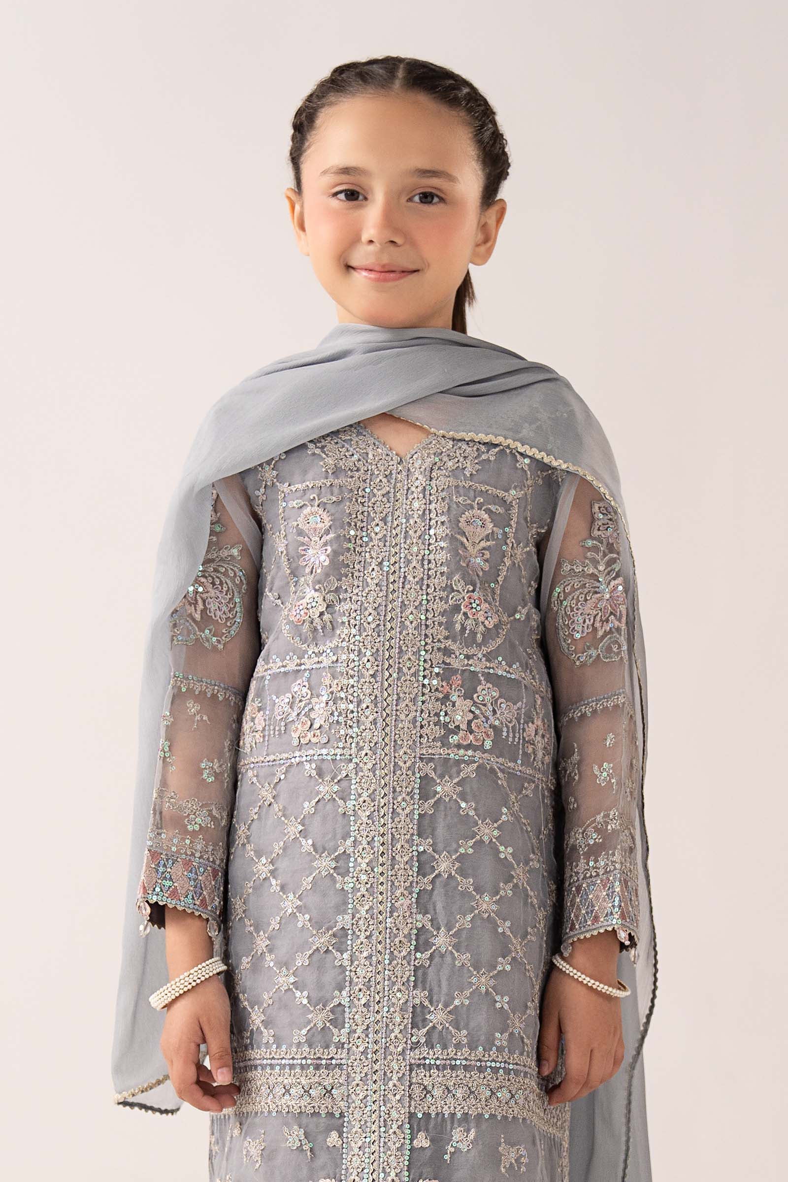 kids-clothes-mks-ef26-48-blue by Maria B Kids - Designer Dress  - Type : KidsClothes - Available at Libasekhas UK - 100% Original 