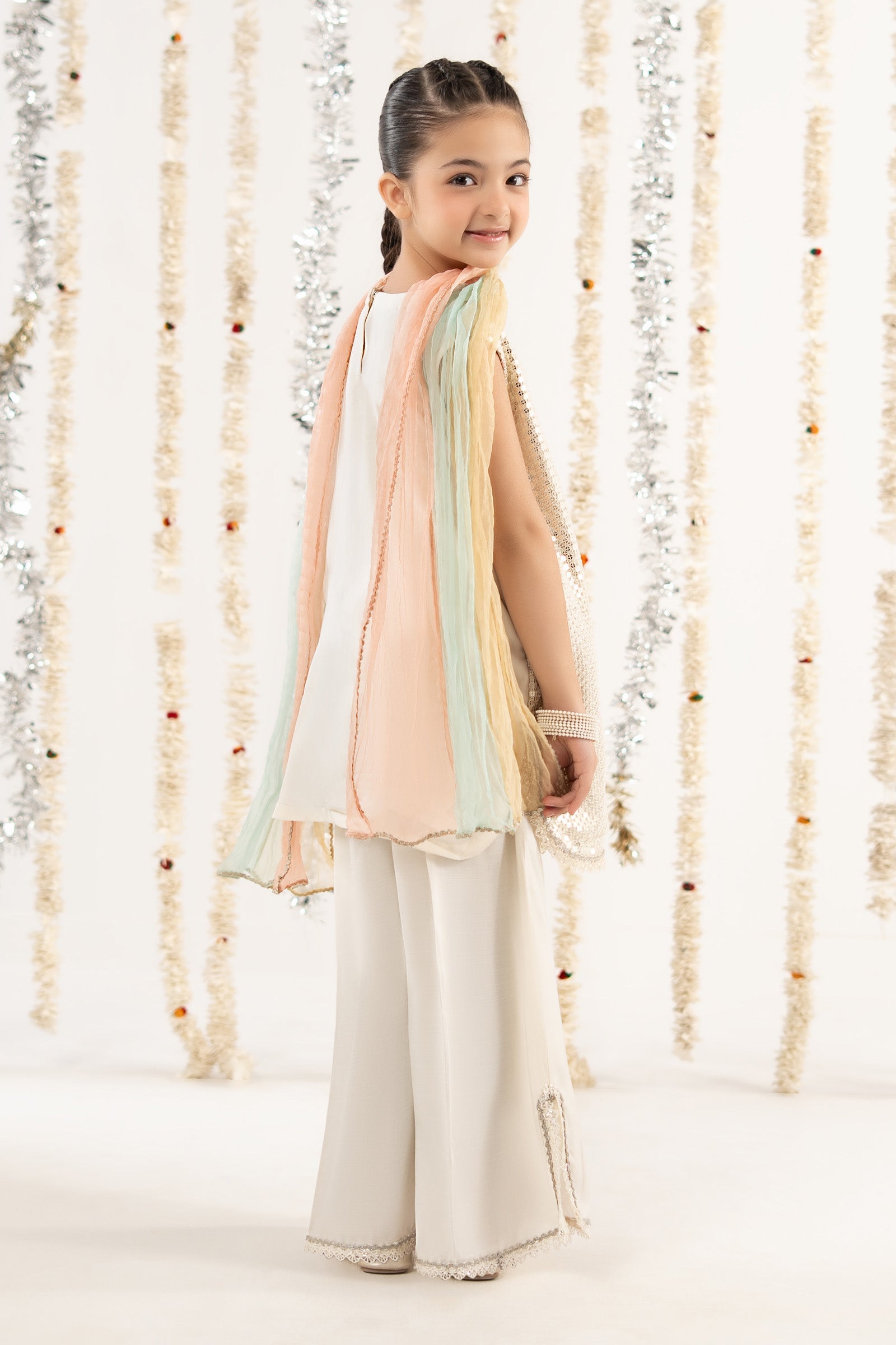 kids-clothes-mks-ef26-50-off-white by Maria B Kids - Designer Dress  - Type : KidsClothes - Available at Libasekhas UK - 100% Original 