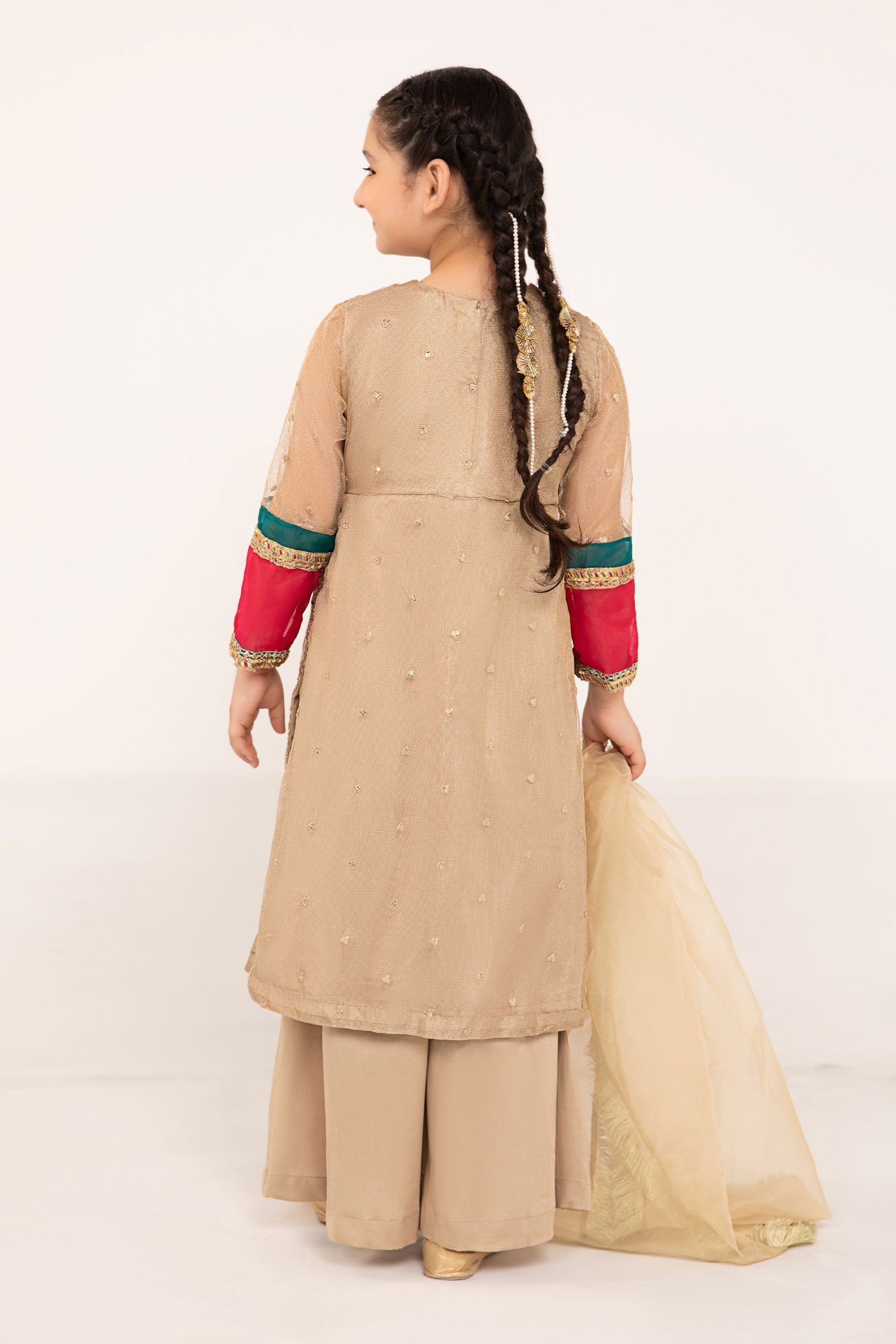 Maria B | 3 Piece Embroidered Zari Net Suit | MKS-PF24-03 - by - Libasekhas UK - Registered Vendor of : Maria B - 100% Original Designer Dresss