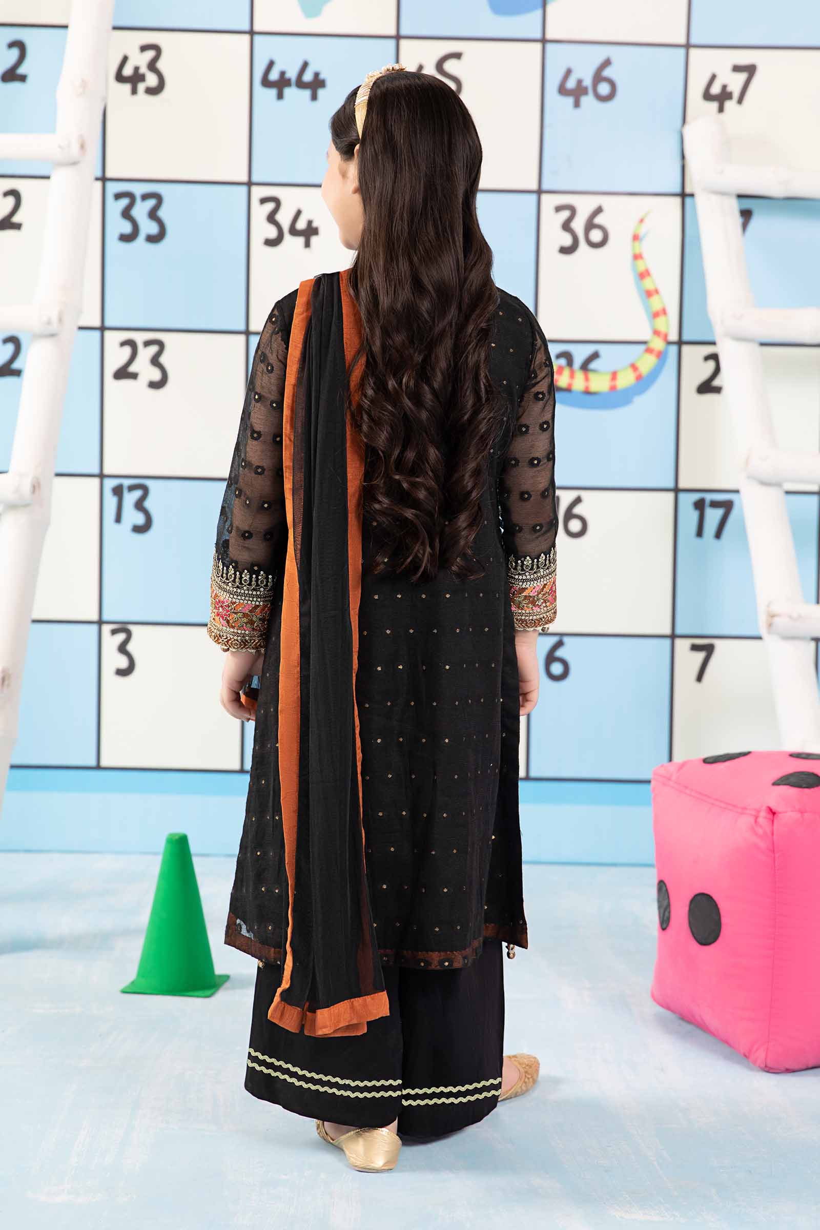 Maria B | 3 Piece Embroidered Cotton Zari Net Suit | MKS-PF24-06 - by - Libasekhas UK - Registered Vendor of : Maria B - 100% Original Designer Dresss