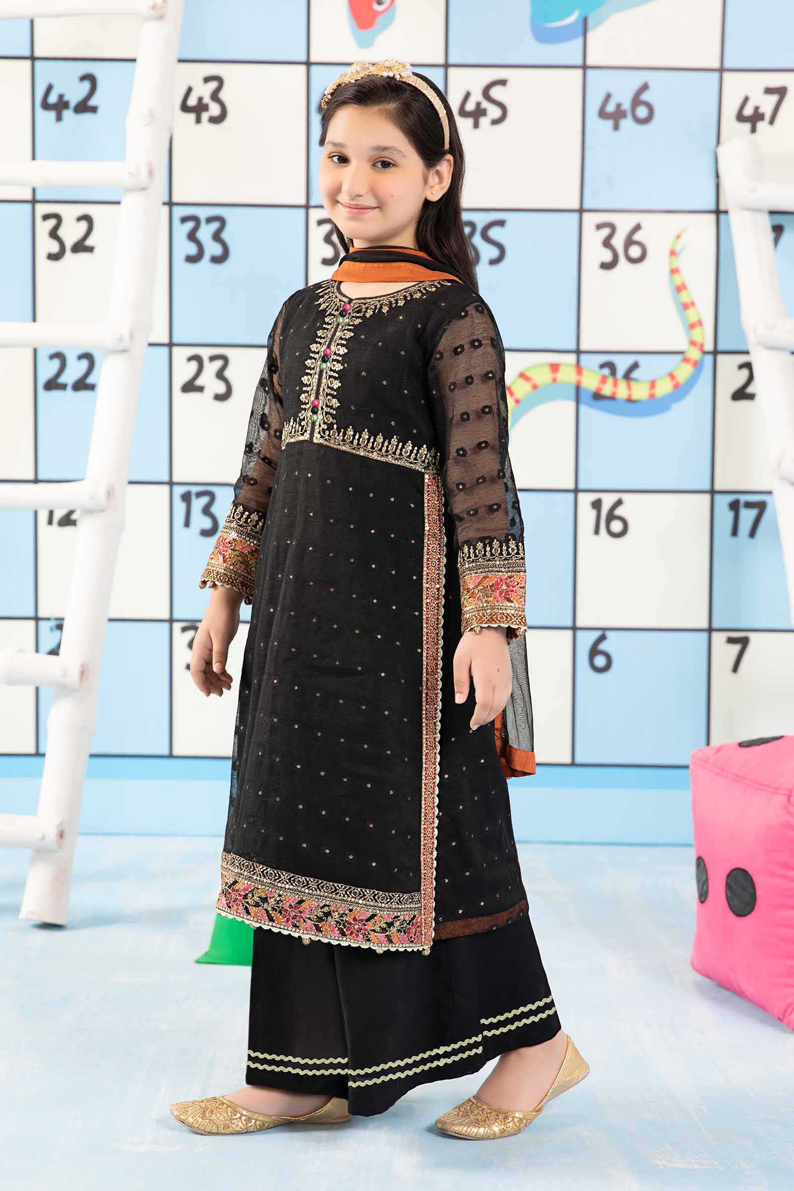 Maria B | 3 Piece Embroidered Cotton Zari Net Suit | MKS-PF24-06 - by - Libasekhas UK - Registered Vendor of : Maria B - 100% Original Designer Dresss