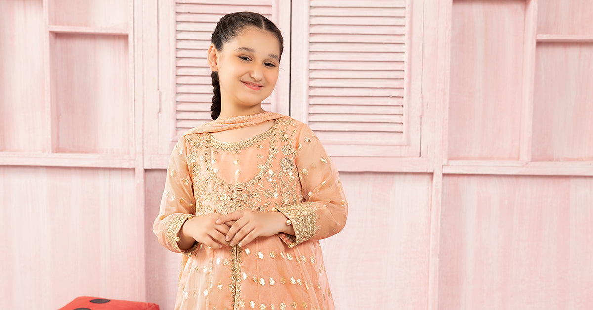Maria B | 3 Piece Embroidered Organza Suit | MKS-PF24-07 - by - Libasekhas UK - Registered Vendor of : Maria B - 100% Original Designer Dresss