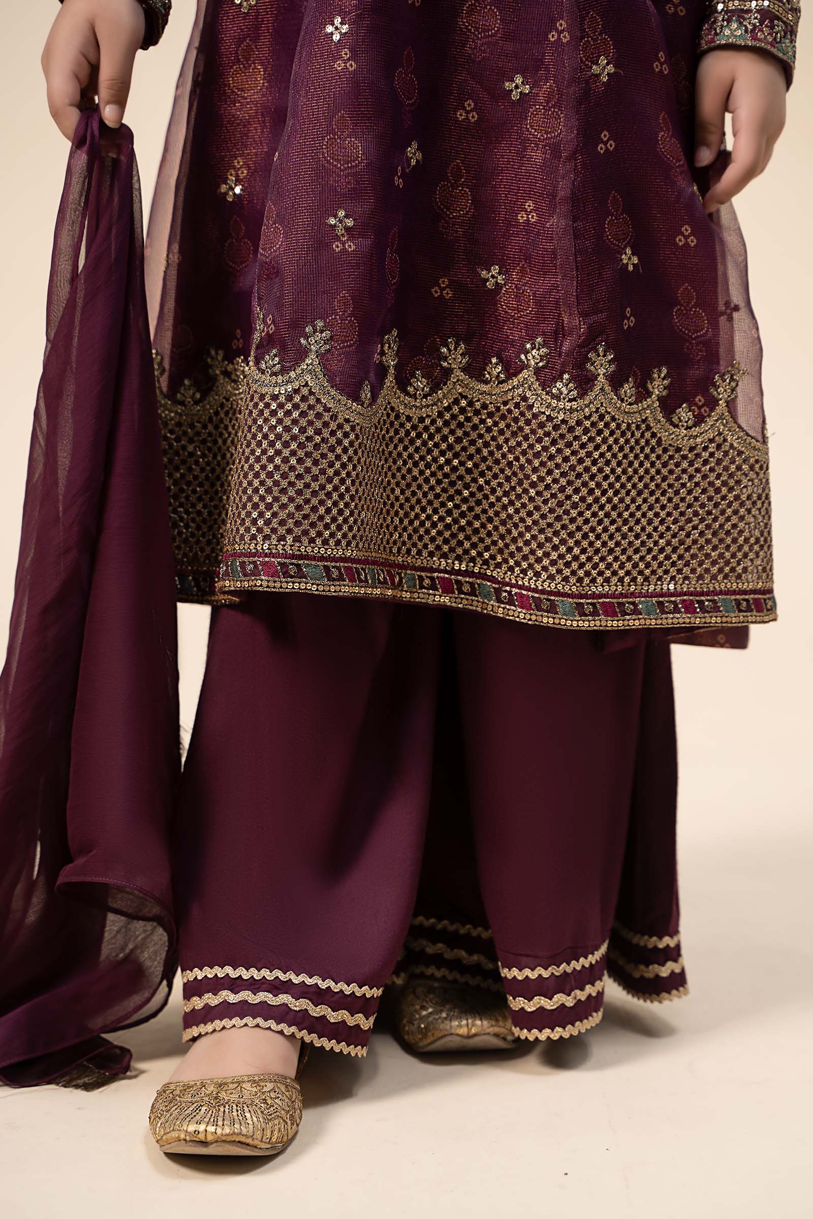 Maria B | 3 Piece Embroidered Cotton Net Suit | MKS-W24-01 - by - Libasekhas UK - Registered Vendor of : Maria B - 100% Original Designer Dresss