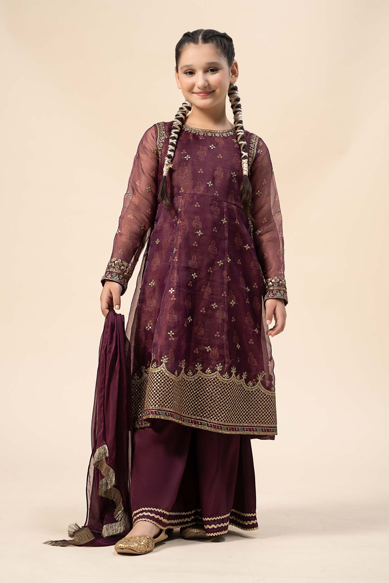 Maria B | 3 Piece Embroidered Cotton Net Suit | MKS-W24-01 - by - Libasekhas UK - Registered Vendor of : Maria B - 100% Original Designer Dresss
