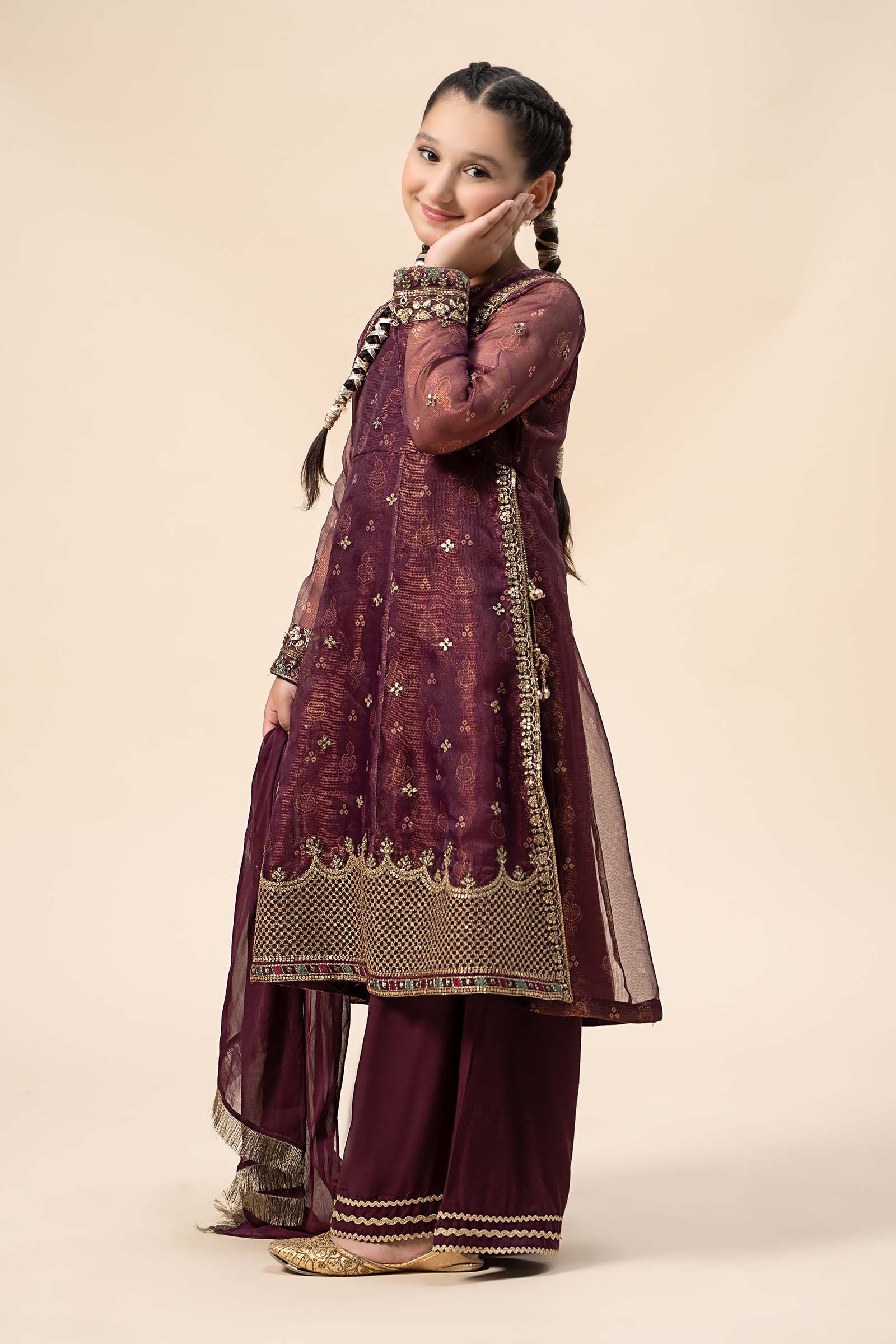 Maria B | 3 Piece Embroidered Cotton Net Suit | MKS-W24-01 - by - Libasekhas UK - Registered Vendor of : Maria B - 100% Original Designer Dresss