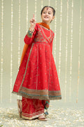 Maria B | 3 Piece Embroidered Raw Silk Suit | MKS-W24-02 - by - Libasekhas UK - Registered Vendor of : Maria B - 100% Original Designer Dresss