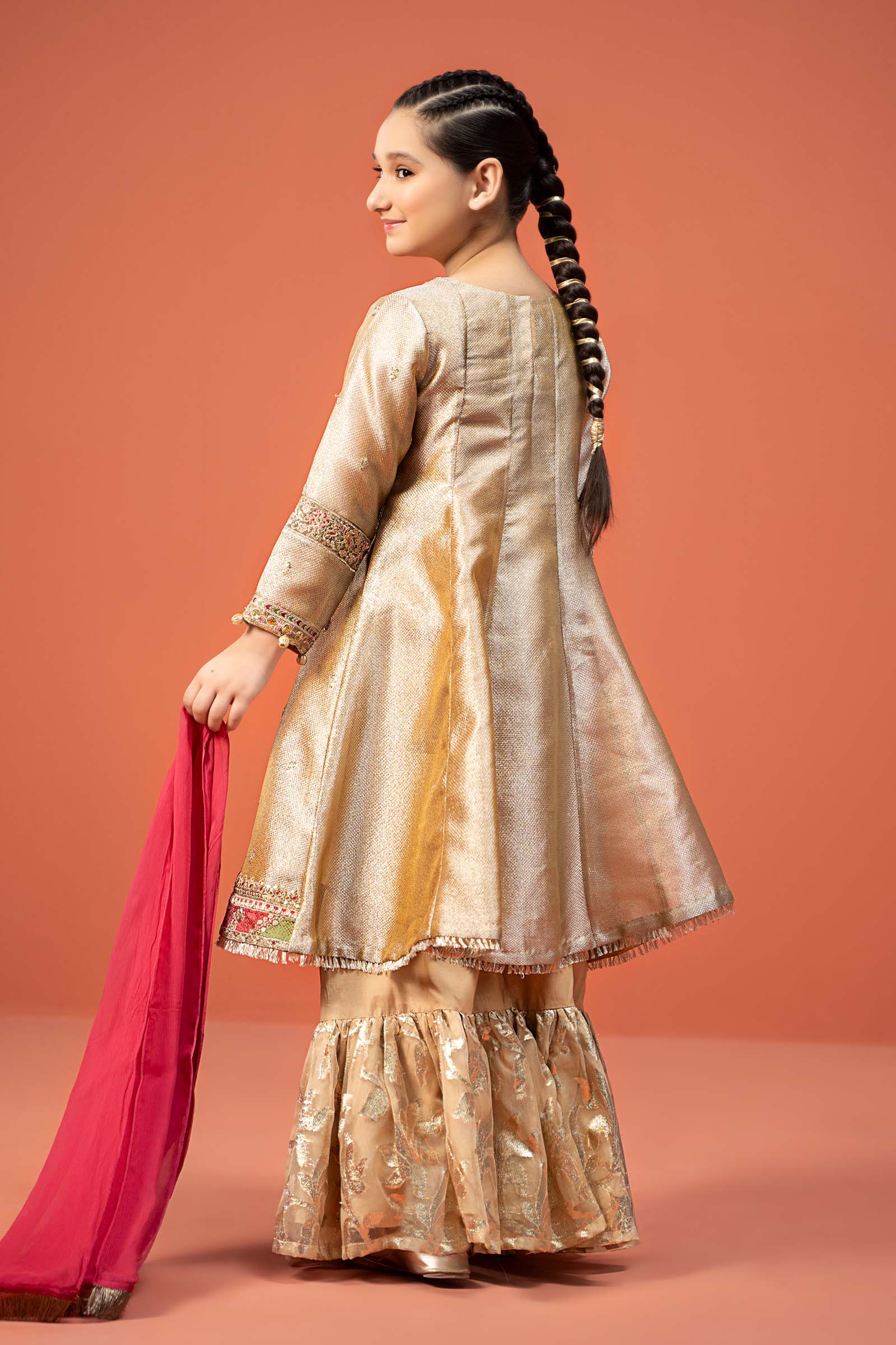 Maria B | 3 Piece Embroidered Zari jacquard Suit | MKS-W24-03 - by - Libasekhas UK - Registered Vendor of : Maria B - 100% Original Designer Dresss
