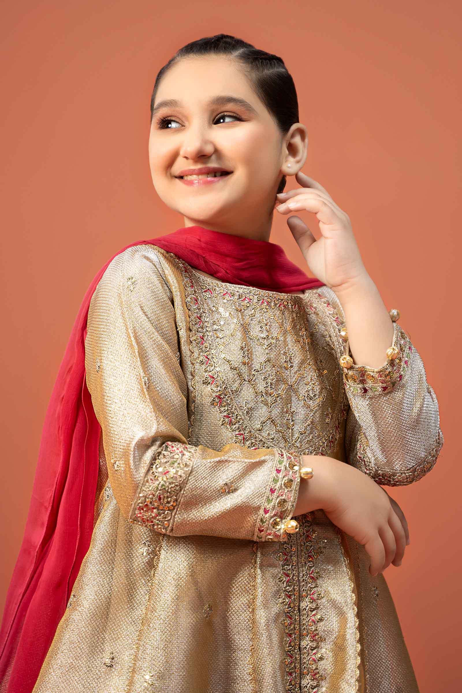 Maria B | 3 Piece Embroidered Zari jacquard Suit | MKS-W24-03 - by - Libasekhas UK - Registered Vendor of : Maria B - 100% Original Designer Dresss
