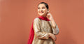 Maria B | 3 Piece Embroidered Zari jacquard Suit | MKS-W24-03 - by - Libasekhas UK - Registered Vendor of : Maria B - 100% Original Designer Dresss