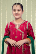 Maria B | 3 Piece Embroidered Raw Silk Suit | MKS-W24-10 - by - Libasekhas UK - Registered Vendor of : Maria B - 100% Original Designer Dresss
