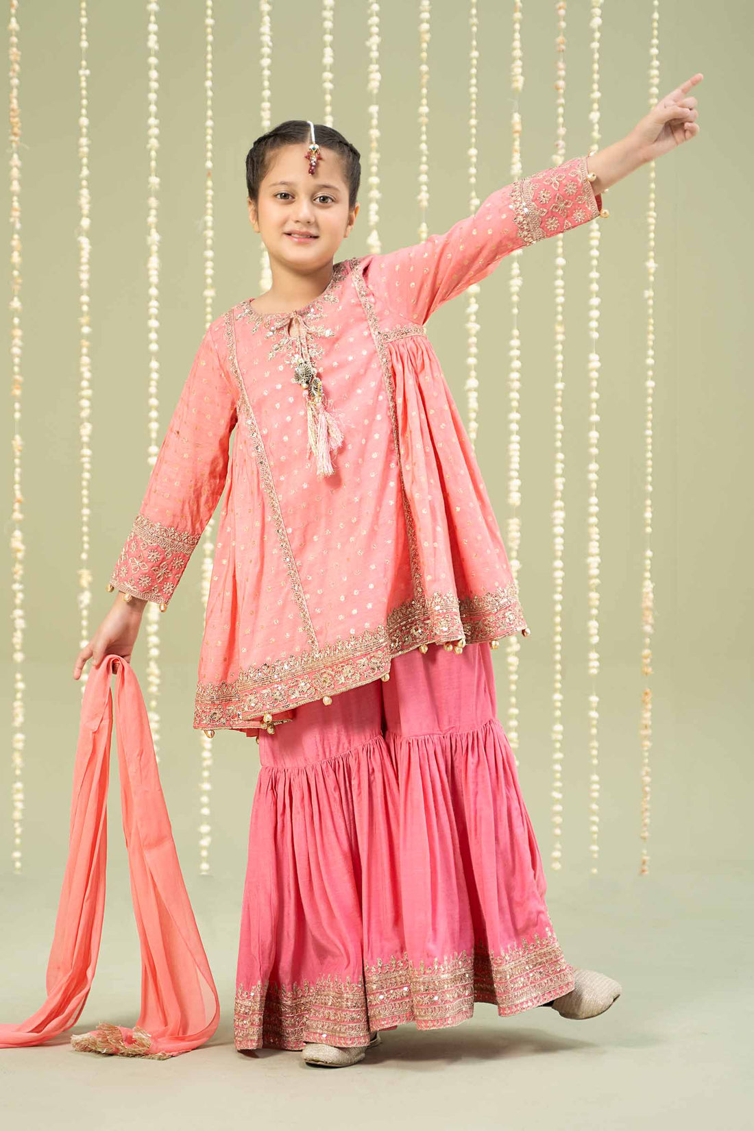 Maria B | 3 Piece Embroidered Paper Cotton Lurex Suit | MKS-W24-11 - by - Libasekhas UK - Registered Vendor of : Maria B - 100% Original Designer Dresss