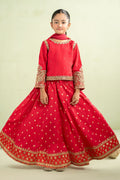 3 Piece Embroidered Raw Silk Suit - Kids Clothing - available at Maria Faisal in UK and USA.