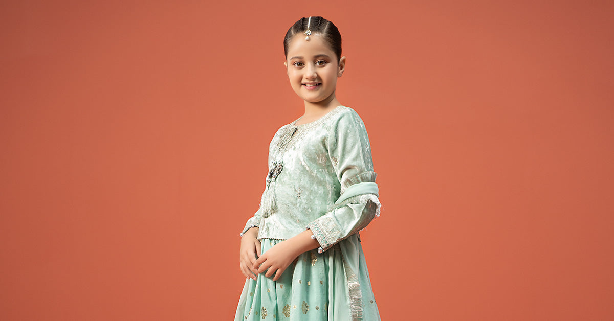 Maria B | 3 Piece Embroidered Velvet Suit | MKS-W24-14 - by - Libasekhas UK - Registered Vendor of : Maria B - 100% Original Designer Dresss