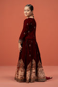 Maria B | 3 Piece Embroidered Velvet Suit | MKS-W24-14 - by - Libasekhas UK - Registered Vendor of : Maria B - 100% Original Designer Dresss