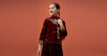Maria B | 3 Piece Embroidered Velvet Suit | MKS-W24-14 - by - Libasekhas UK - Registered Vendor of : Maria B - 100% Original Designer Dresss