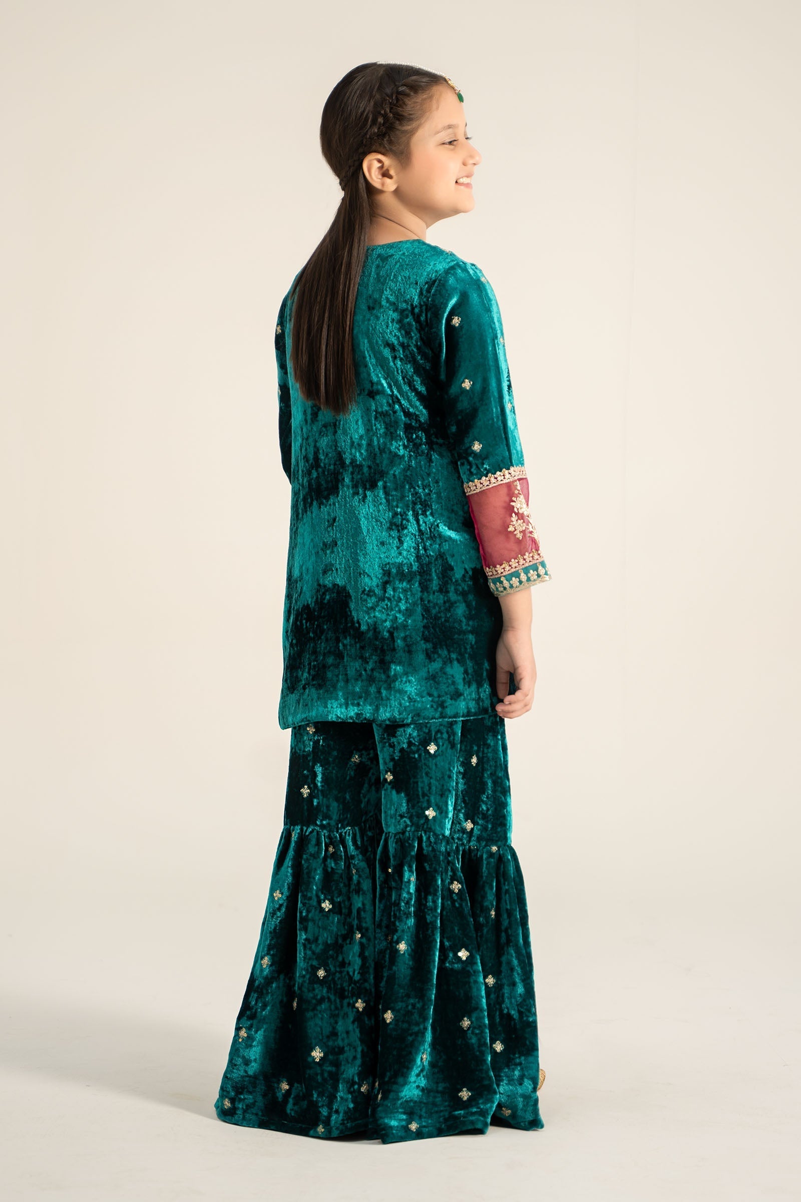 Maria B | 3 Piece Embroidered Velvet Suit | MKS-W24-16 - by - Libasekhas UK - Registered Vendor of : Maria B - 100% Original Designer Dresss