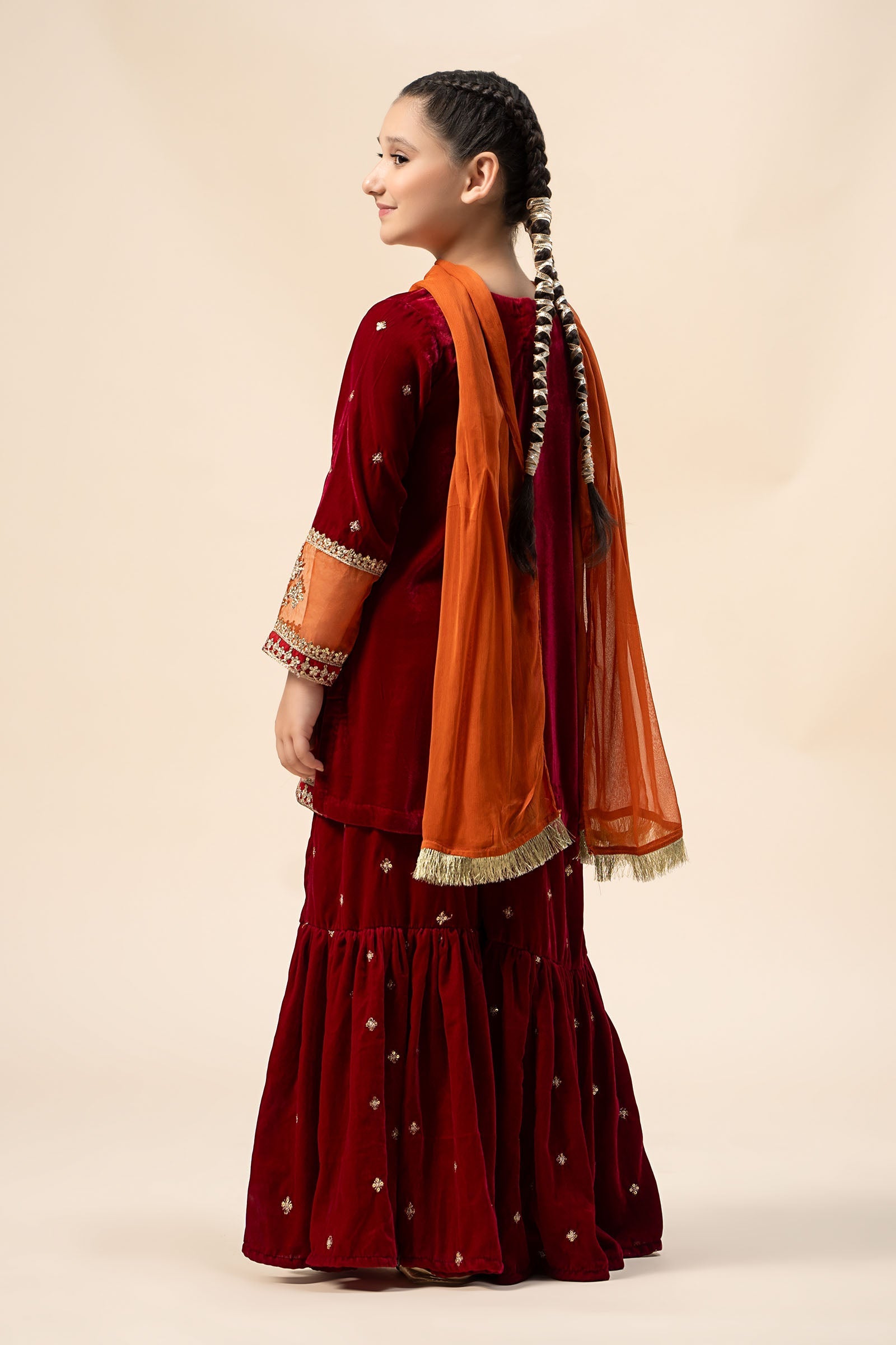 Maria B | 3 Piece Embroidered Velvet Suit | MKS-W24-16 - by - Libasekhas UK - Registered Vendor of : Maria B - 100% Original Designer Dresss