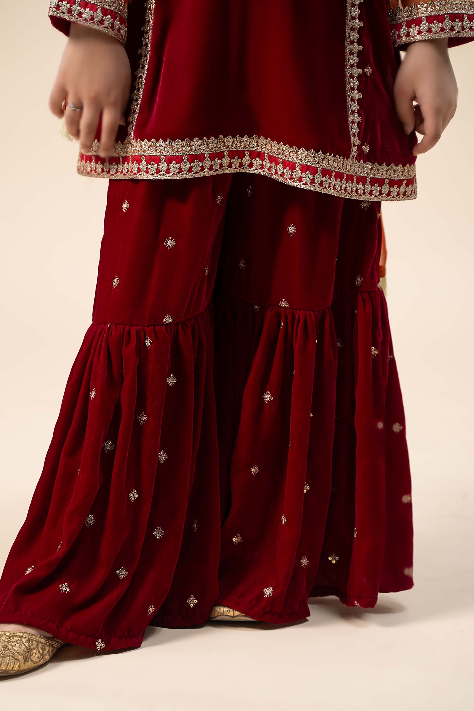 Maria B | 3 Piece Embroidered Velvet Suit | MKS-W24-16 - by - Libasekhas UK - Registered Vendor of : Maria B - 100% Original Designer Dresss