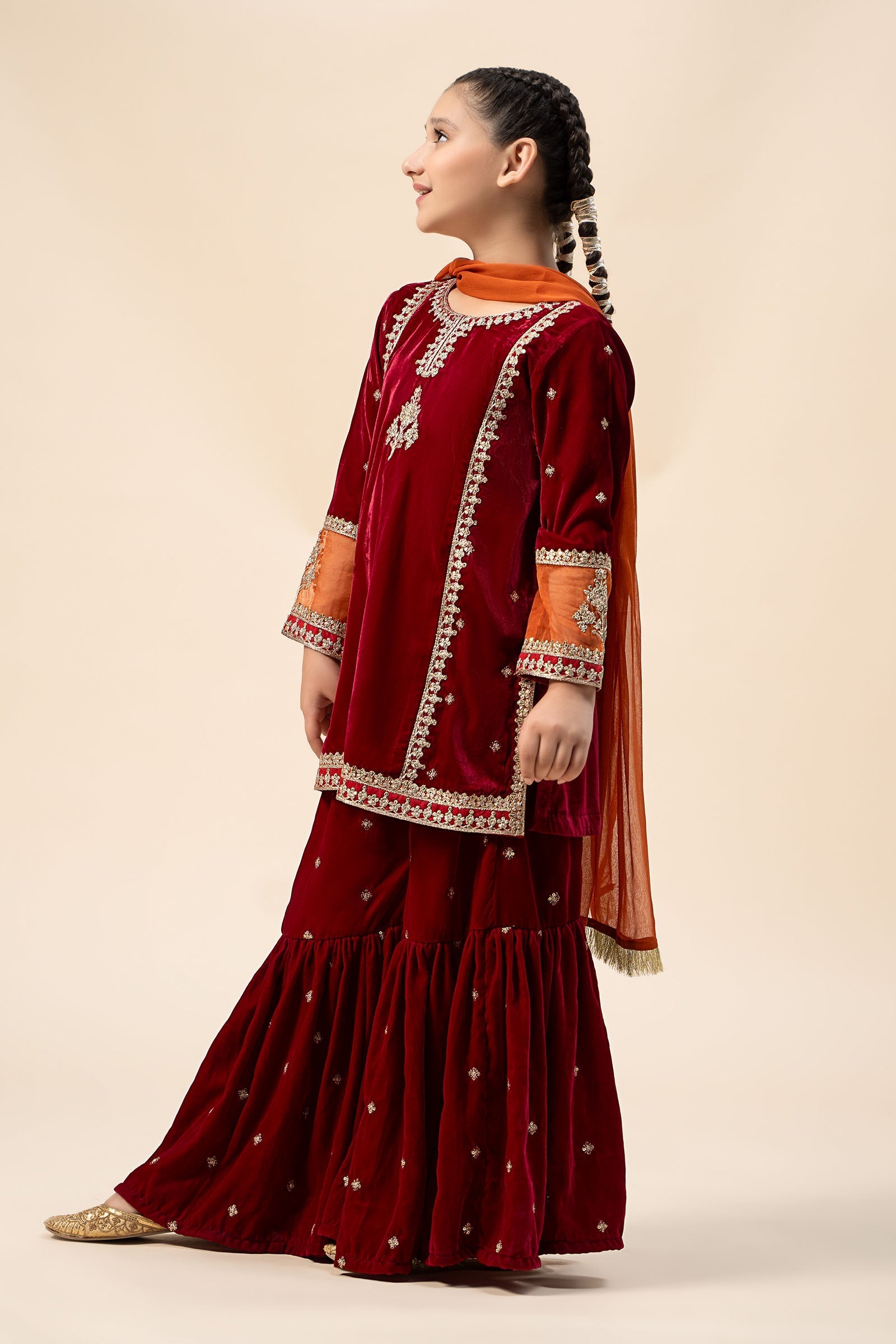 Maria B | 3 Piece Embroidered Velvet Suit | MKS-W24-16 - by - Libasekhas UK - Registered Vendor of : Maria B - 100% Original Designer Dresss