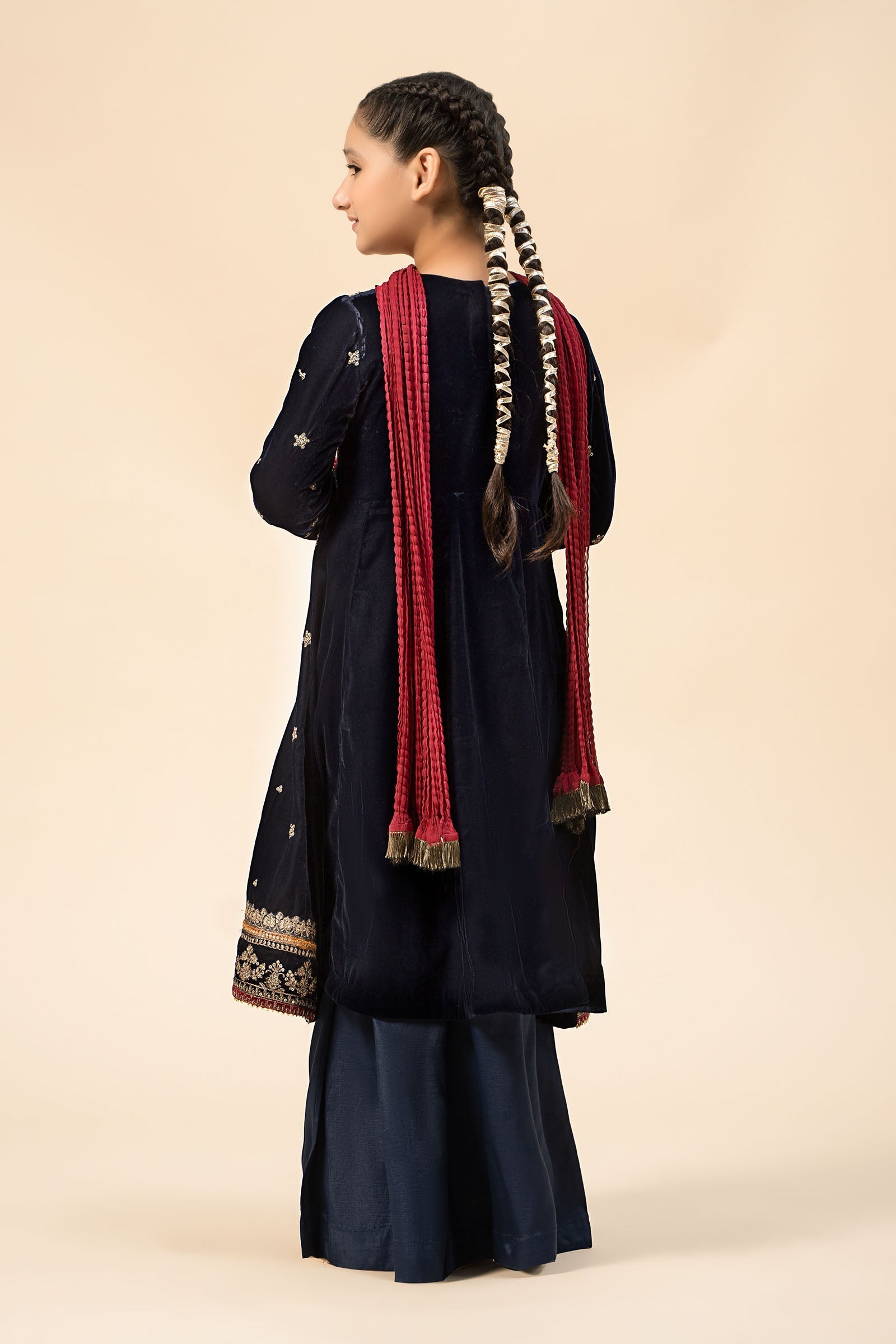 Maria B | 3 Piece Embroidered Velvet Suit | MKS-W24-17 - by - Libasekhas UK - Registered Vendor of : Maria B - 100% Original Designer Dresss