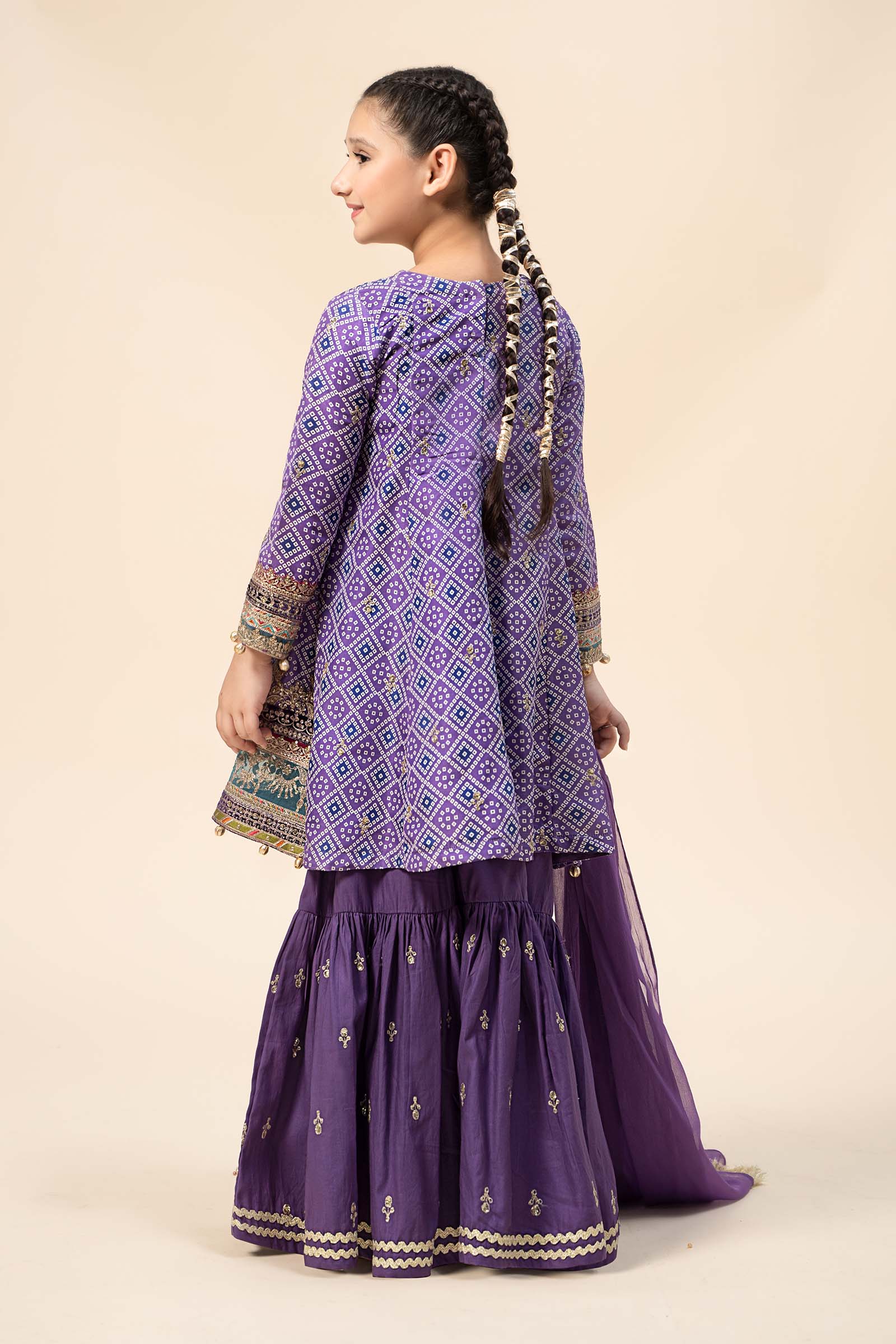 Maria B | 3 Piece Embroidered Raw Silk Suit | MKS-W24-20 - by - Libasekhas UK - Registered Vendor of : Maria B - 100% Original Designer Dresss