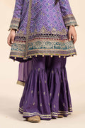 Maria B | 3 Piece Embroidered Raw Silk Suit | MKS-W24-20 - by - Libasekhas UK - Registered Vendor of : Maria B - 100% Original Designer Dresss