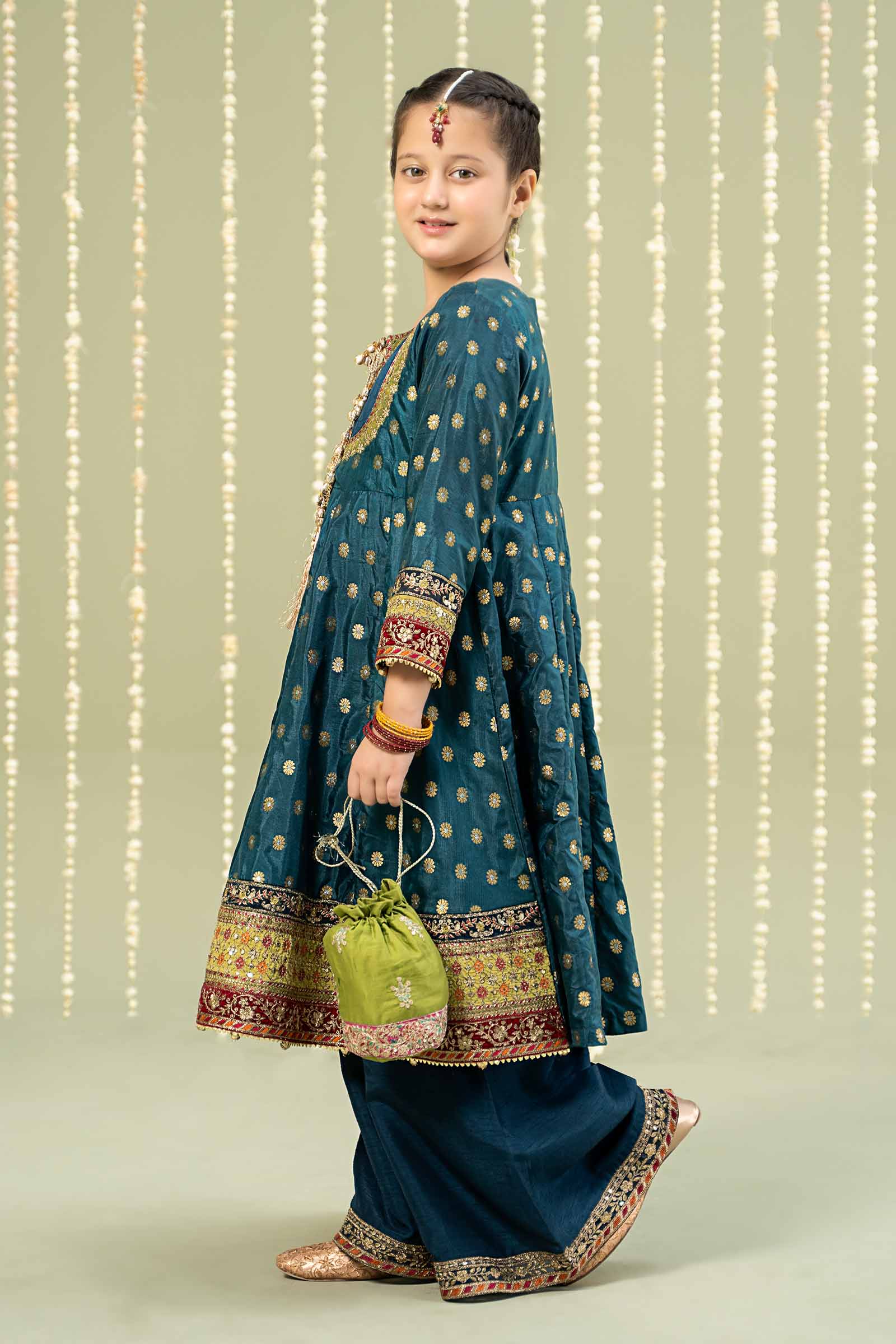 Maria B | 3 Piece Embroidered Jamawar Suit | MKS-W24-22 - by - Libasekhas UK - Registered Vendor of : Maria B - 100% Original Designer Dresss