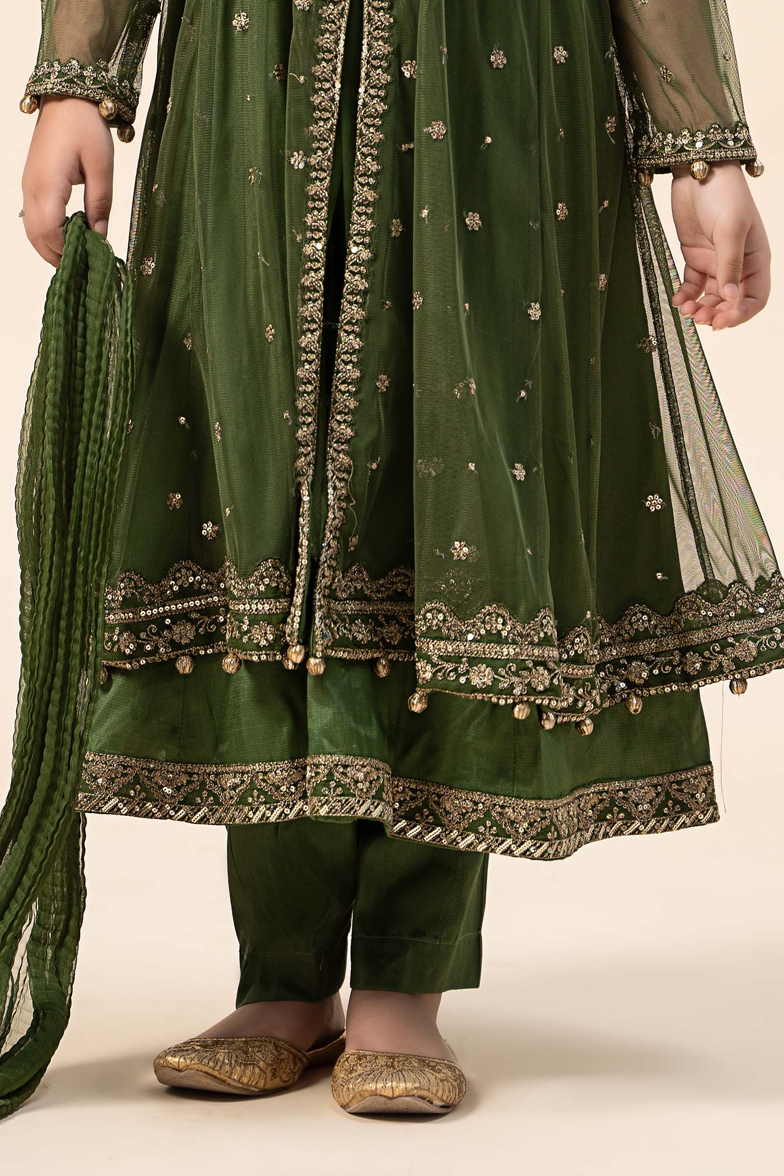 Maria B | 3 Piece Embroidered Net Suit | MKS-W24-25 - by - Libasekhas UK - Registered Vendor of : Maria B - 100% Original Designer Dresss