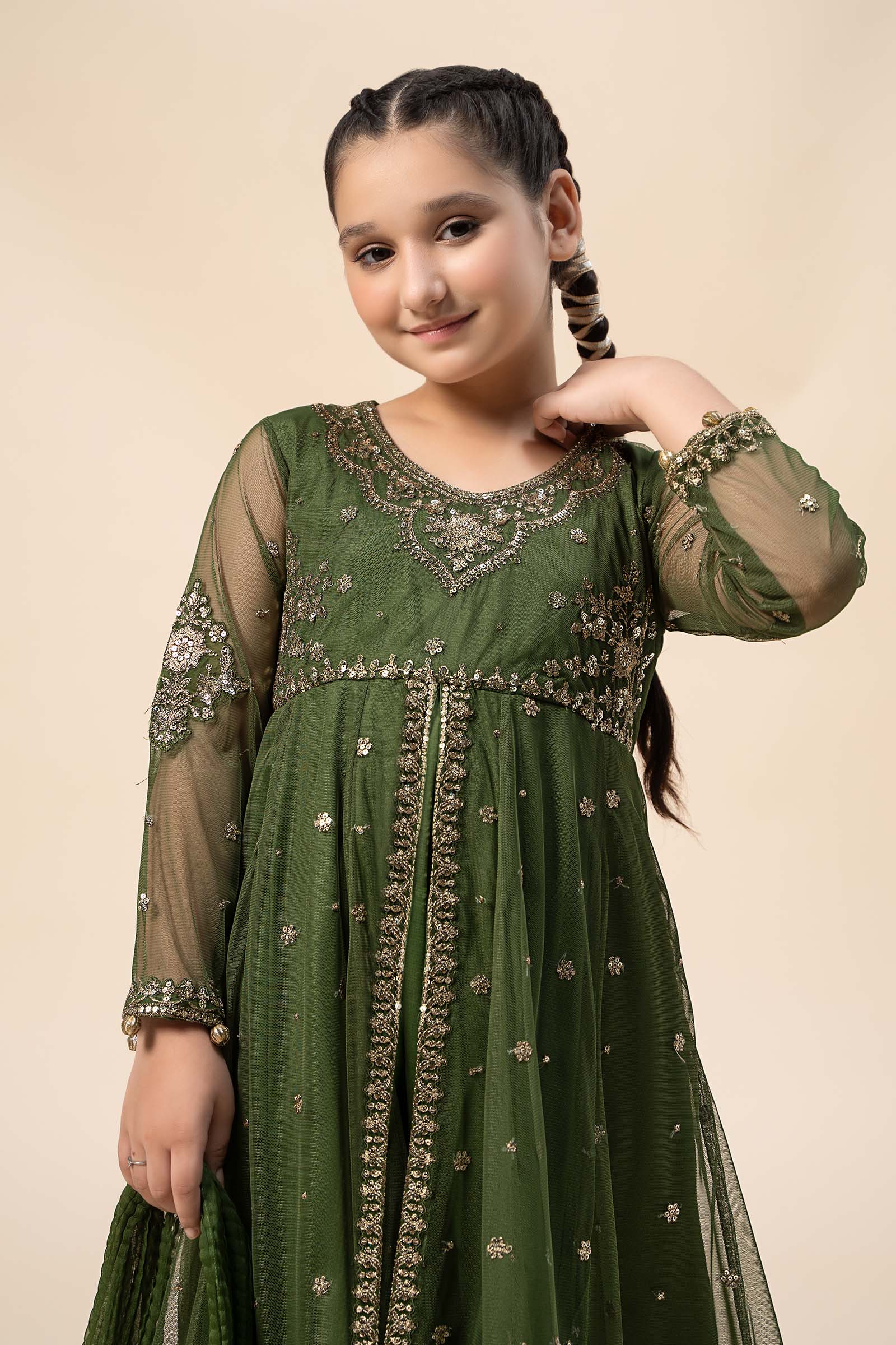 Maria B | 3 Piece Embroidered Net Suit | MKS-W24-25 - by - Libasekhas UK - Registered Vendor of : Maria B - 100% Original Designer Dresss