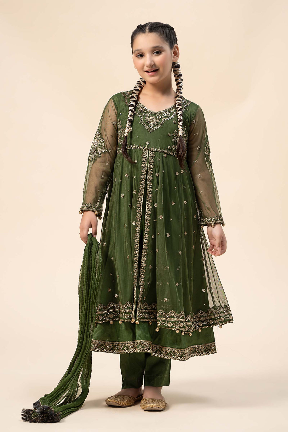 Maria B | 3 Piece Embroidered Net Suit | MKS-W24-25 - by - Libasekhas UK - Registered Vendor of : Maria B - 100% Original Designer Dresss