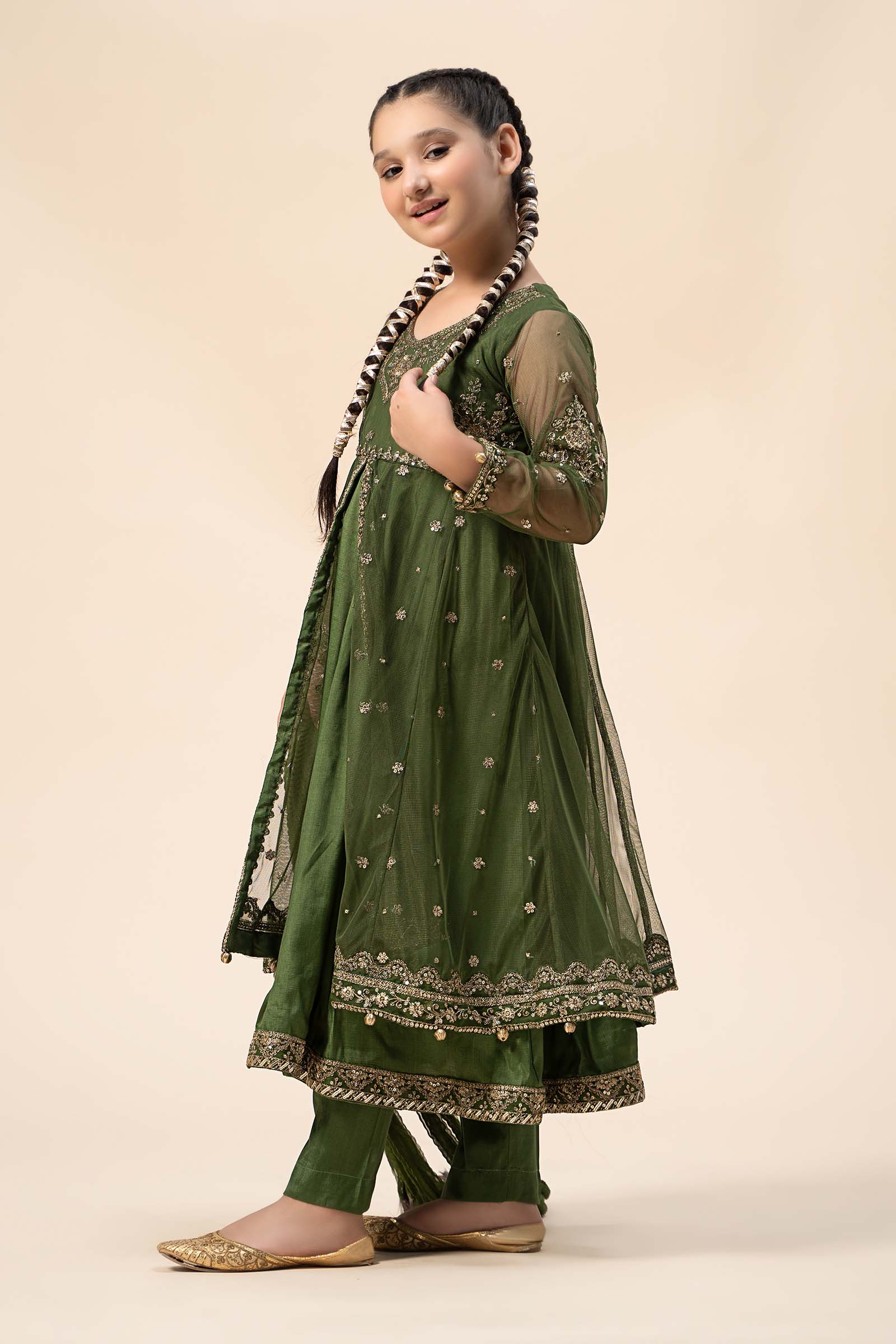 Maria B | 3 Piece Embroidered Net Suit | MKS-W24-25 - by - Libasekhas UK - Registered Vendor of : Maria B - 100% Original Designer Dresss