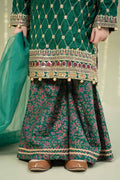 Maria B | 3 Piece Embroidered Raw Silk Suit | MKS-W24-28 - by - Libasekhas UK - Registered Vendor of : Maria B - 100% Original Designer Dresss