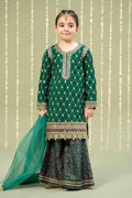 Maria B | 3 Piece Embroidered Raw Silk Suit | MKS-W24-28 - by - Libasekhas UK - Registered Vendor of : Maria B - 100% Original Designer Dresss