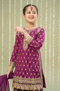 Maria B | 3 Piece Embroidered Raw Silk Suit | MKS-W24-28 - by - Libasekhas UK - Registered Vendor of : Maria B - 100% Original Designer Dresss