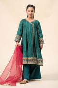 Maria B | 3 Piece Embroidered Raw Silk Suit | MKS-W24-29 - by - Libasekhas UK - Registered Vendor of : Maria B - 100% Original Designer Dresss