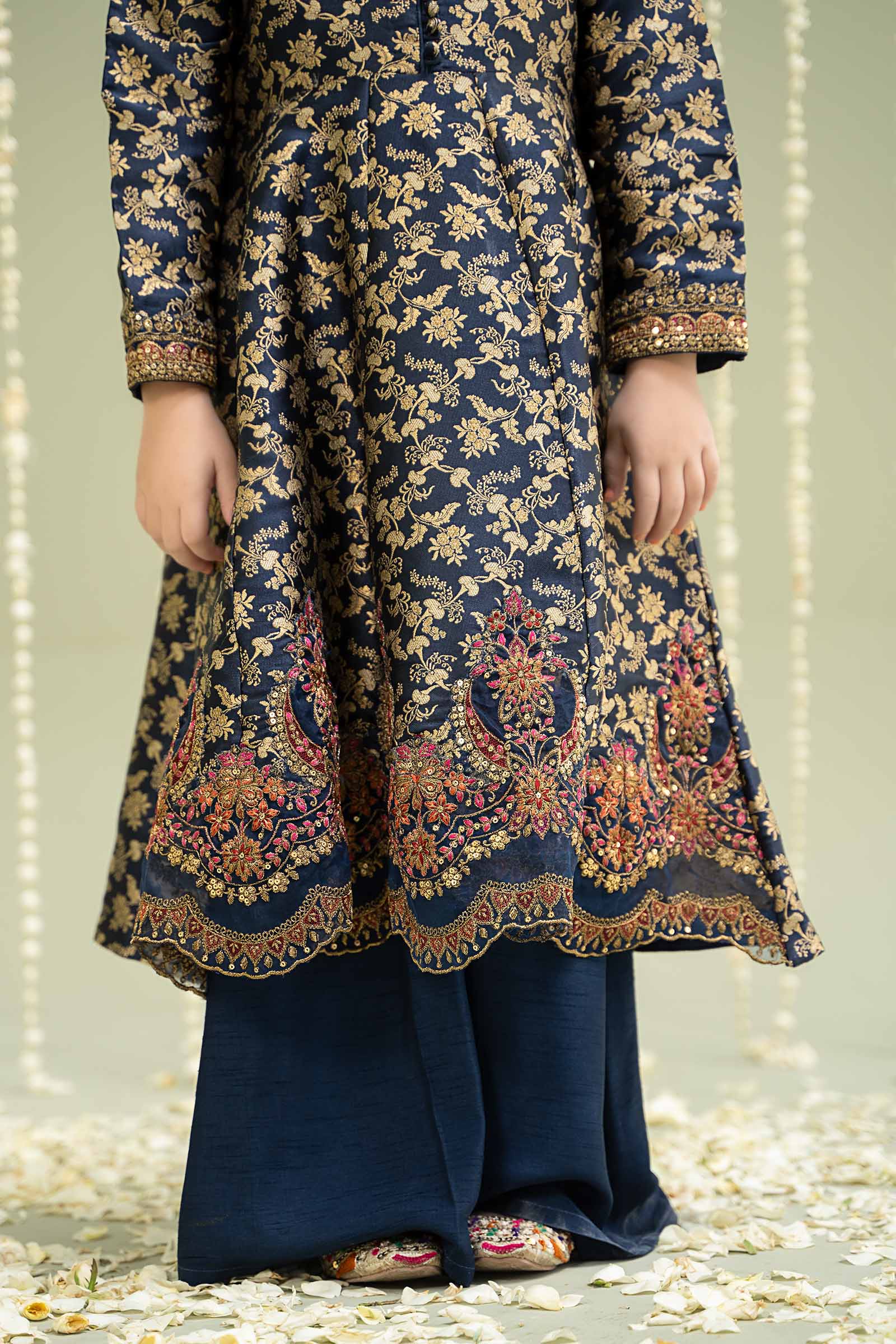 Maria B | 3 Piece Embroidered Jamawar Suit | MKS-W24-30 - by - Libasekhas UK - Registered Vendor of : Maria B - 100% Original Designer Dresss