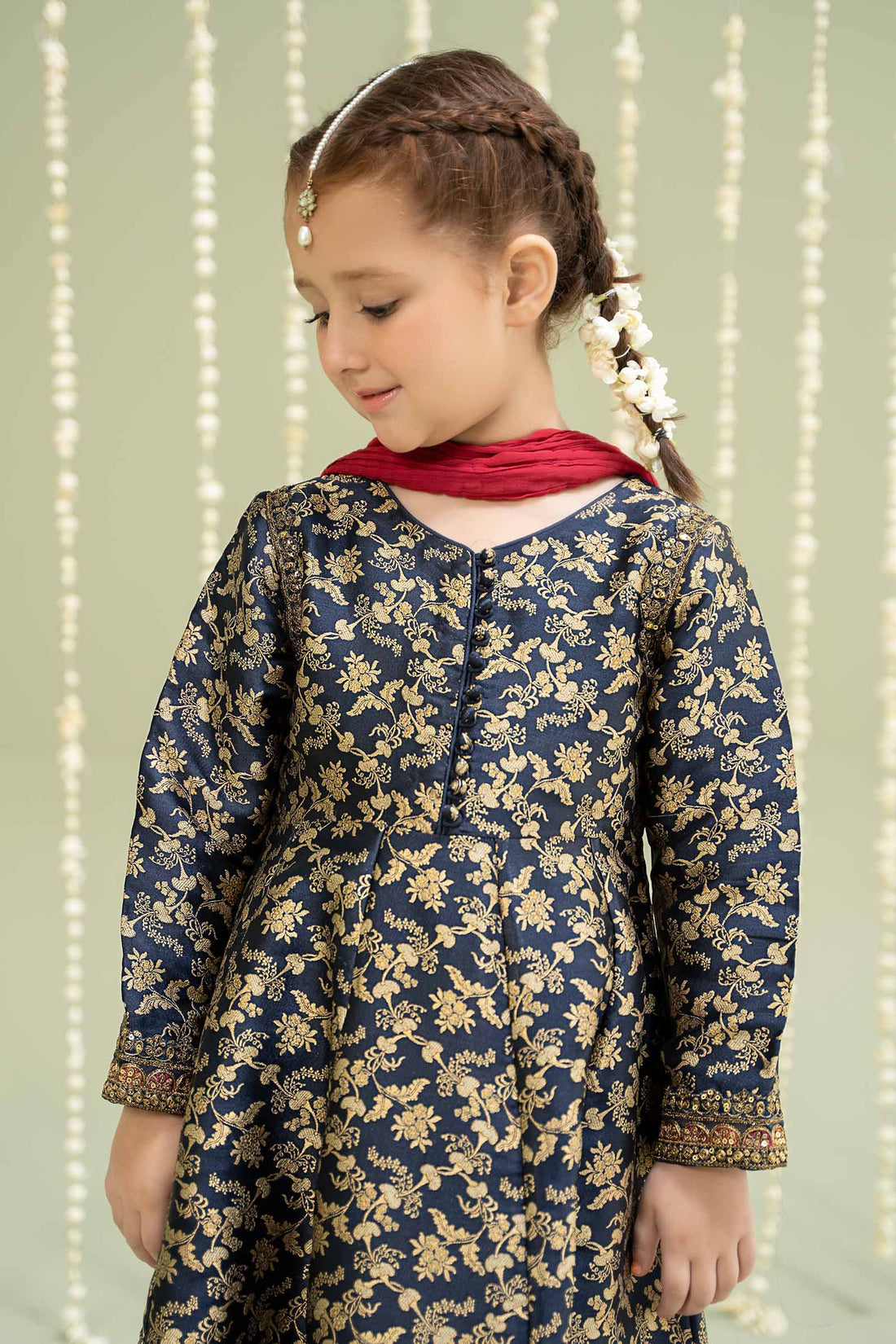 Maria B | 3 Piece Embroidered Jamawar Suit | MKS-W24-30 - by - Libasekhas UK - Registered Vendor of : Maria B - 100% Original Designer Dresss
