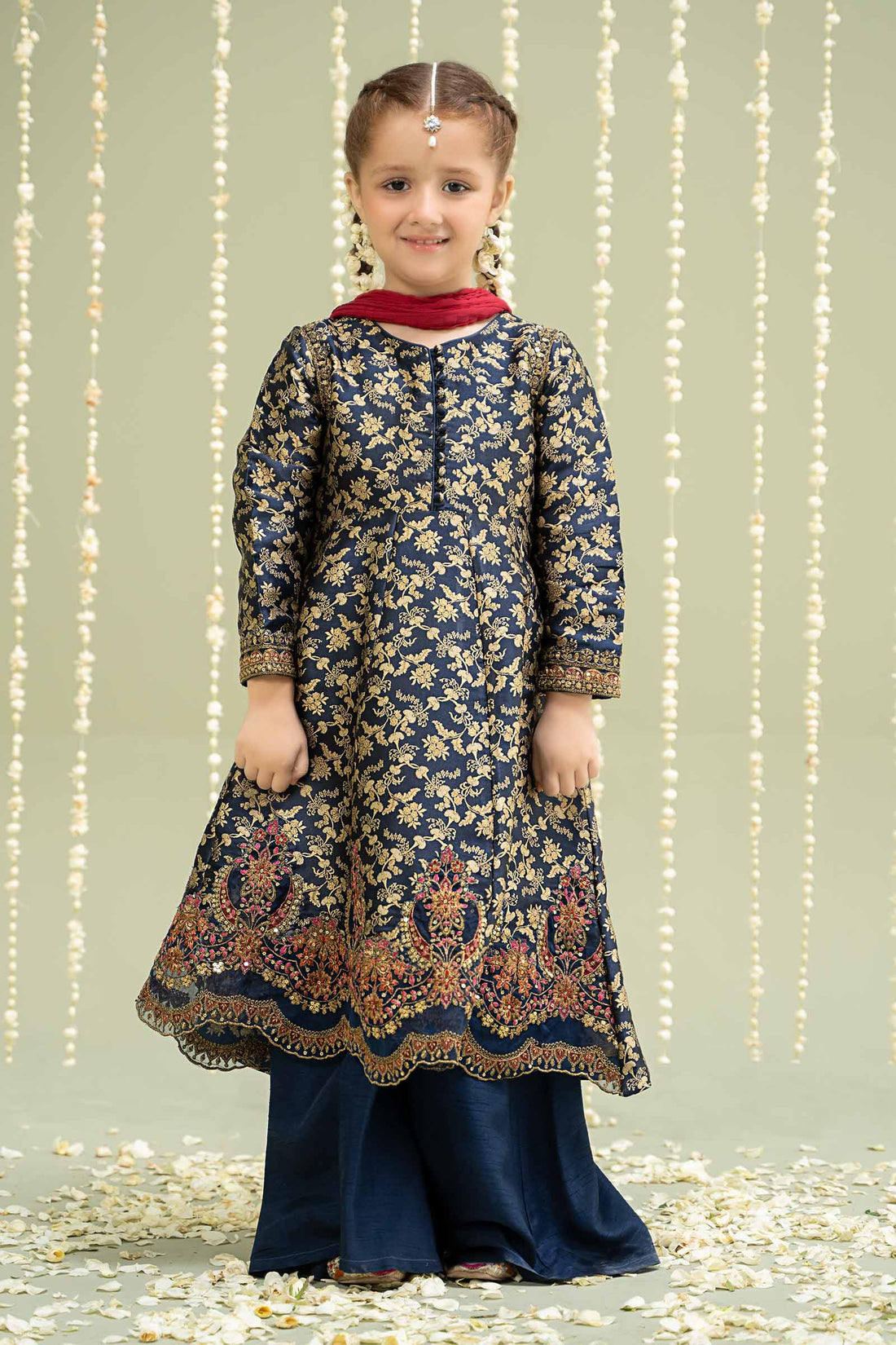 Maria B | 3 Piece Embroidered Jamawar Suit | MKS-W24-30 - by - Libasekhas UK - Registered Vendor of : Maria B - 100% Original Designer Dresss