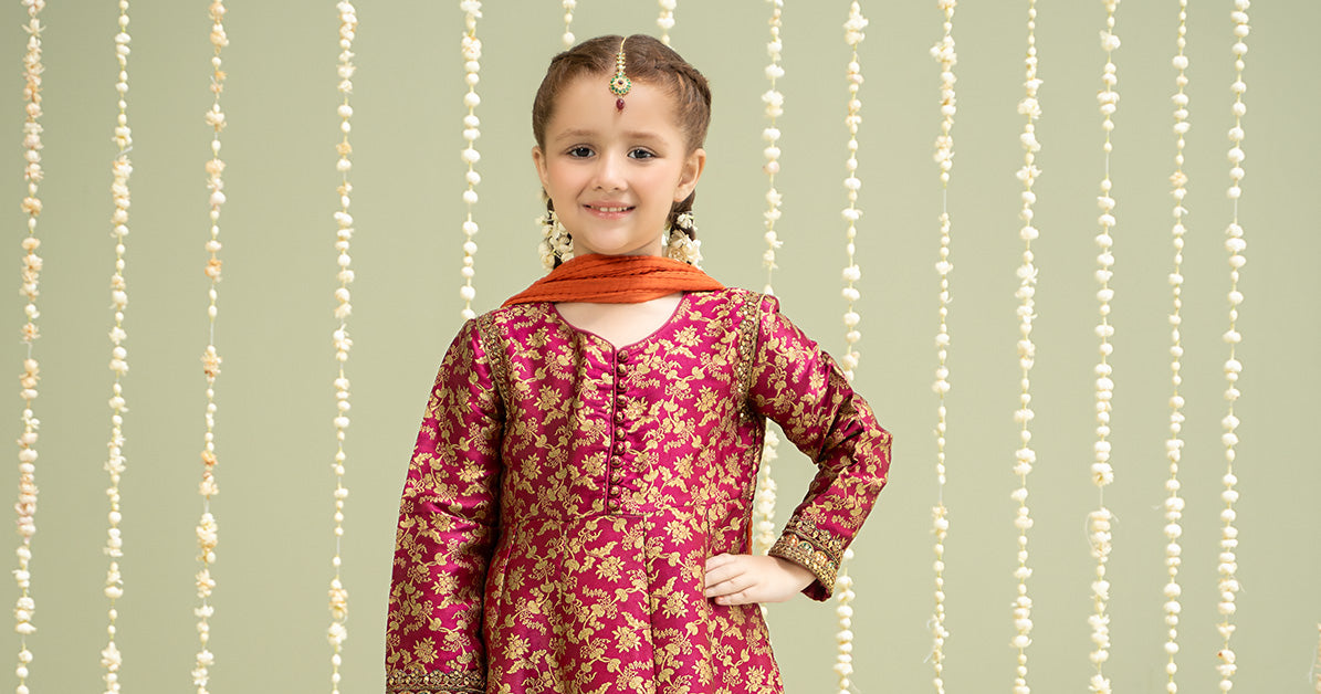Maria B | 3 Piece Embroidered Jamawar Suit | MKS-W24-30 - by - Libasekhas UK - Registered Vendor of : Maria B - 100% Original Designer Dresss