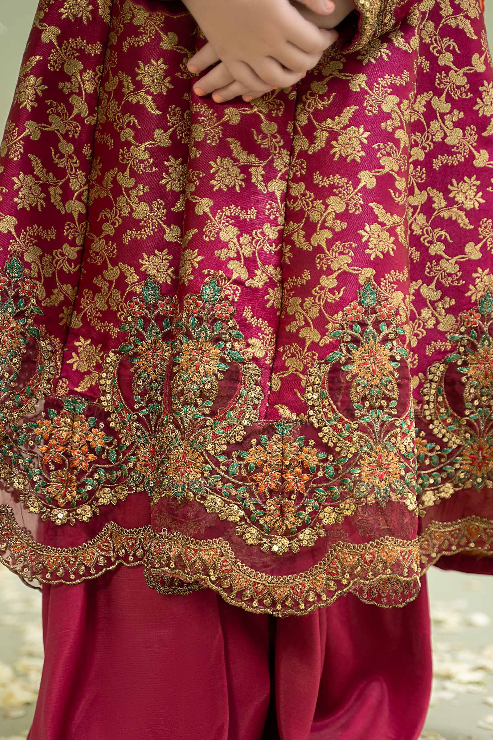Maria B | 3 Piece Embroidered Jamawar Suit | MKS-W24-30 - by - Libasekhas UK - Registered Vendor of : Maria B - 100% Original Designer Dresss