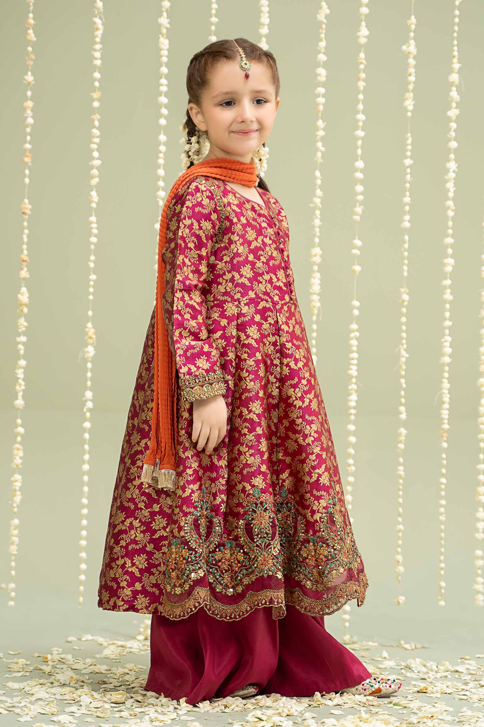 Maria B | 3 Piece Embroidered Jamawar Suit | MKS-W24-30 - by - Libasekhas UK - Registered Vendor of : Maria B - 100% Original Designer Dresss