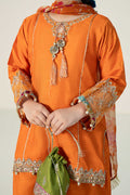 Maria B | 3 Piece Embroidered Raw Silk Suit | MKS-W24-31 - by - Libasekhas UK - Registered Vendor of : Maria B - 100% Original Designer Dresss