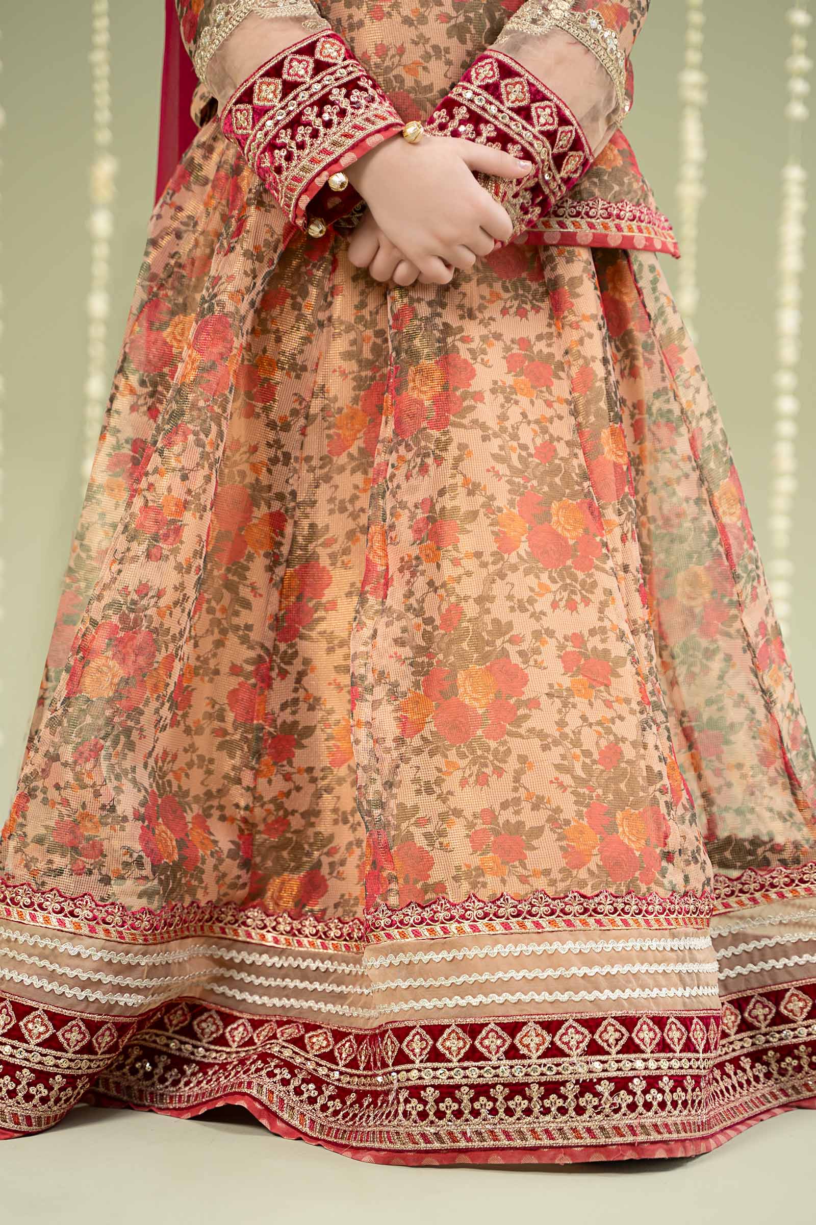 Maria B | 3 Piece Embroidered Cotton Maoori Net Suit | MKS-W24-35 - by - Libasekhas UK - Registered Vendor of : Maria B - 100% Original Designer Dresss