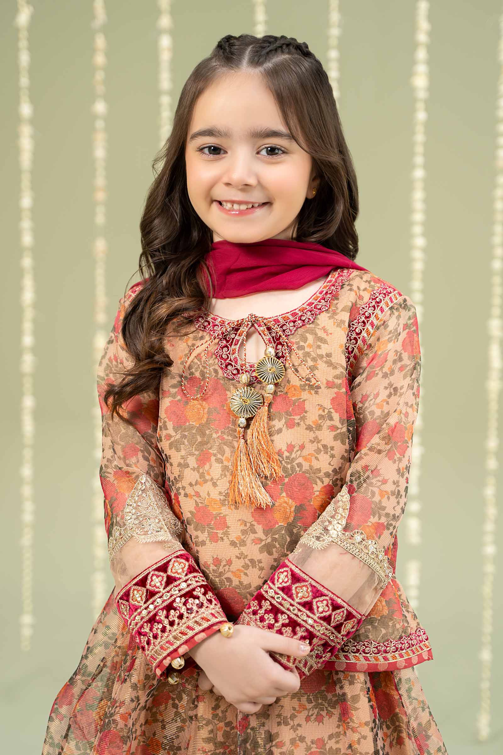 Maria B | 3 Piece Embroidered Cotton Maoori Net Suit | MKS-W24-35 - by - Libasekhas UK - Registered Vendor of : Maria B - 100% Original Designer Dresss