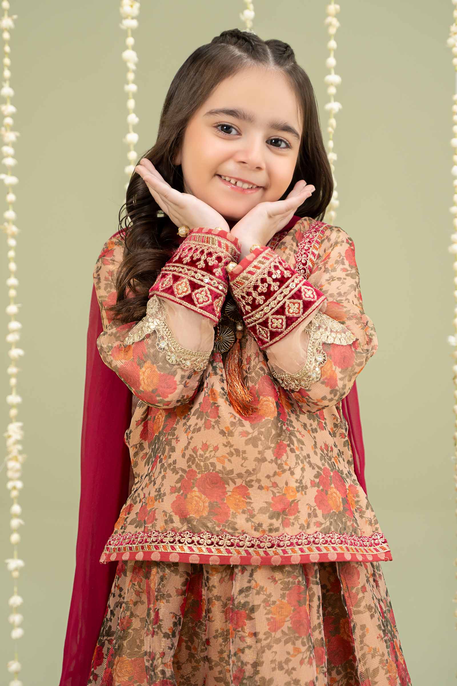 Maria B | 3 Piece Embroidered Cotton Maoori Net Suit | MKS-W24-35 - by - Libasekhas UK - Registered Vendor of : Maria B - 100% Original Designer Dresss