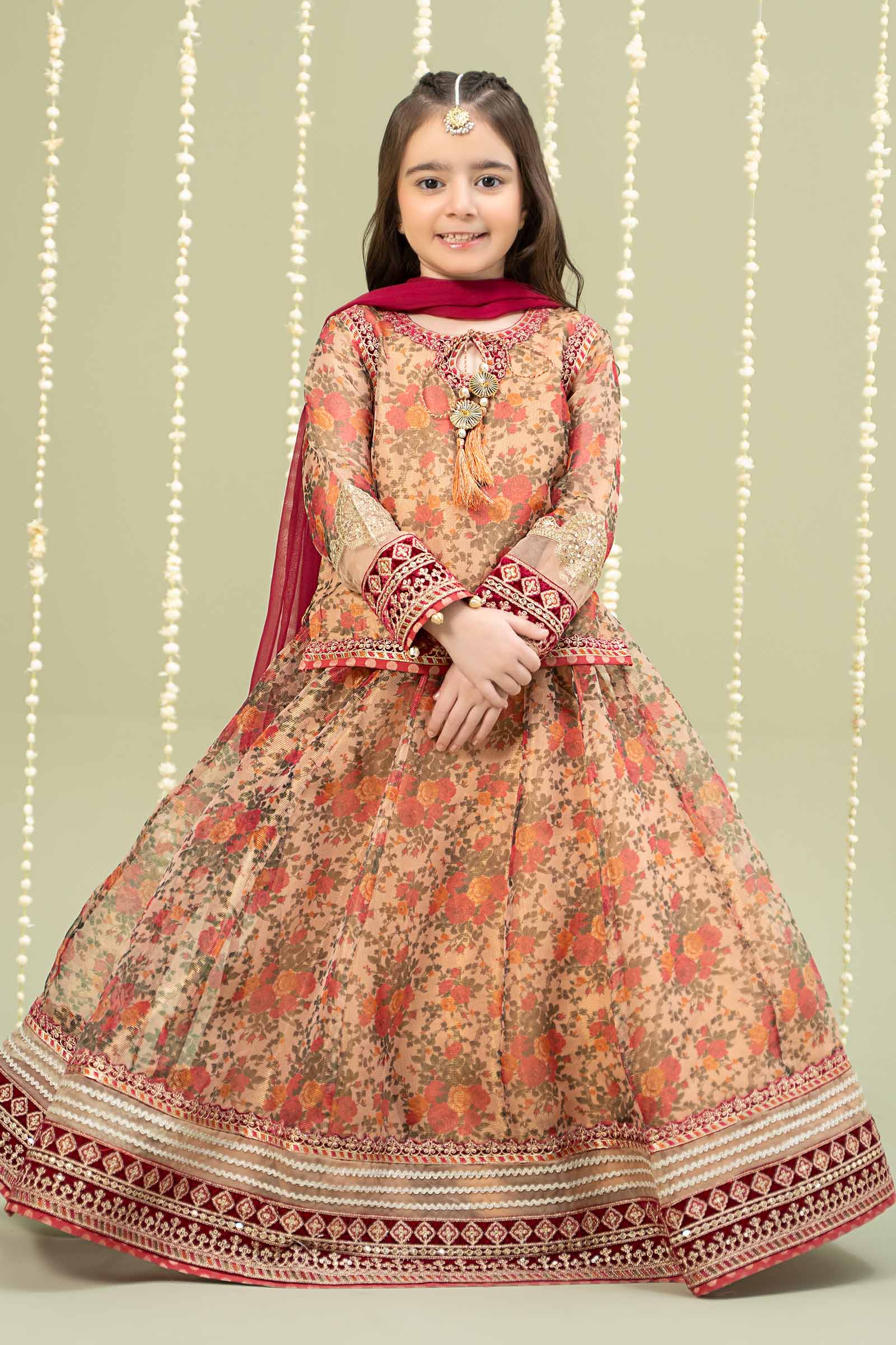 Maria B | 3 Piece Embroidered Cotton Maoori Net Suit | MKS-W24-35 - by - Libasekhas UK - Registered Vendor of : Maria B - 100% Original Designer Dresss
