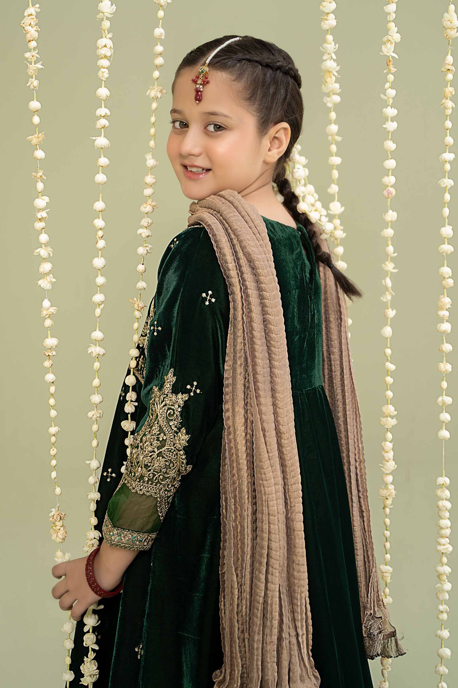 Maria B | 3 Piece Embroidered Velvet Suit | MKS-W24-40 - by - Libasekhas UK - Registered Vendor of : Maria B - 100% Original Designer Dresss