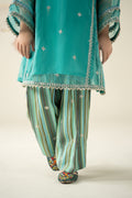 2 Piece Embroidered Organza Suit - Kids Clothing - available at Maria Faisal in UK and USA.