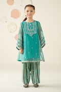 2 Piece Embroidered Organza Suit - Kids Clothing - available at Maria Faisal in UK and USA.