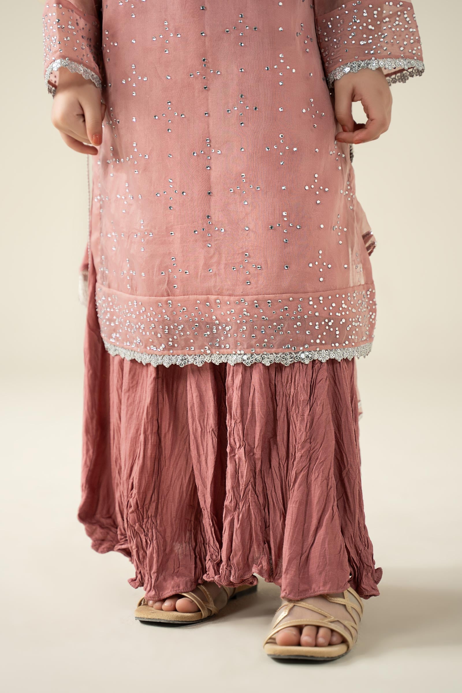 3 Piece Embellished Organza Suit - Kids Clothing - available at Maria Faisal in UK and USA.